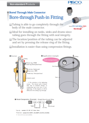 PISCO CONNECTOR USER GUIDE BORED THROUGH MALE CONNECTOR PUSH-IN FITTINGS